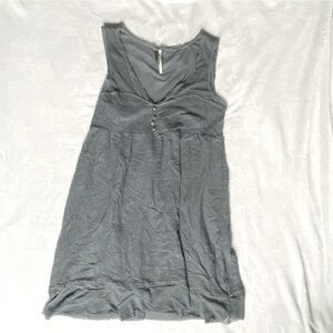 Free People Gray Lacy Chemise
